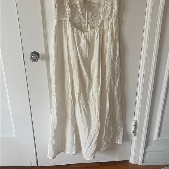Free People White Lace Cotton Midi Dress - Picture 12 of 14